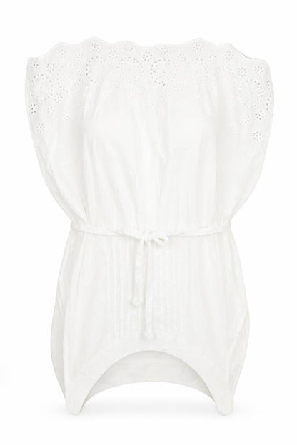 Womens UK Size M JoJo Maman Bébé White Tunic Blouse