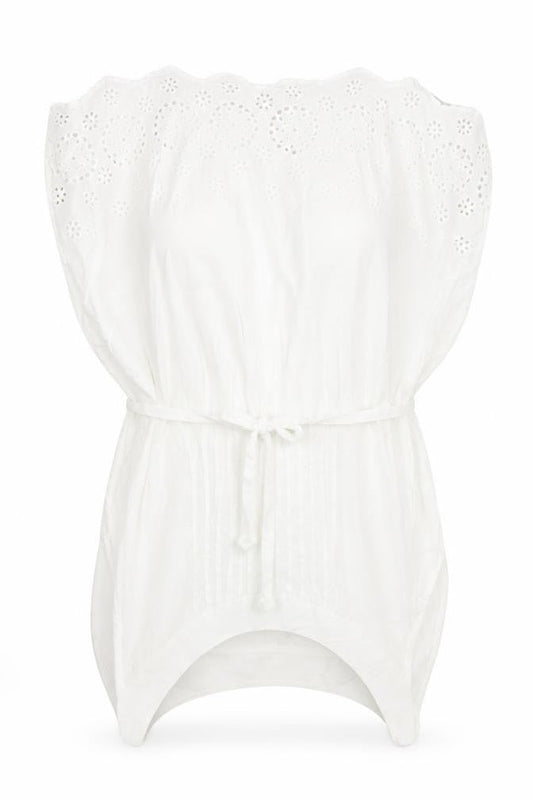 Womens UK Size M JoJo Maman Bébé White Tunic Blouse