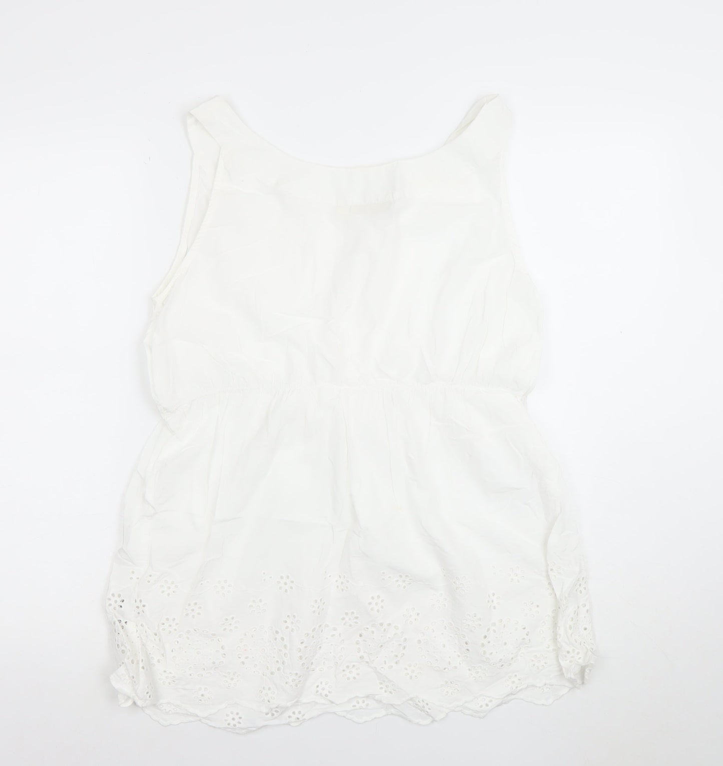 Womens UK Size M JoJo Maman Bébé White Tunic Blouse