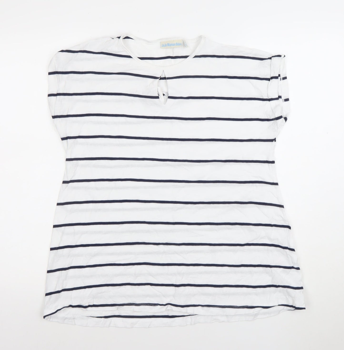 Womens UK Size M JoJo Maman Bébé White Basic T-Shirt