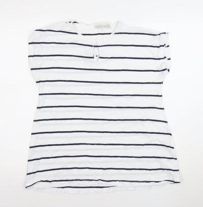 Womens UK Size M JoJo Maman Bébé White Basic T-Shirt