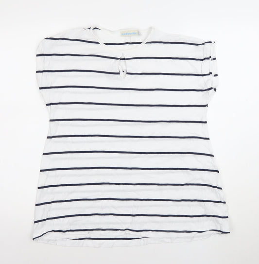 Womens UK Size M JoJo Maman Bébé White Basic T-Shirt