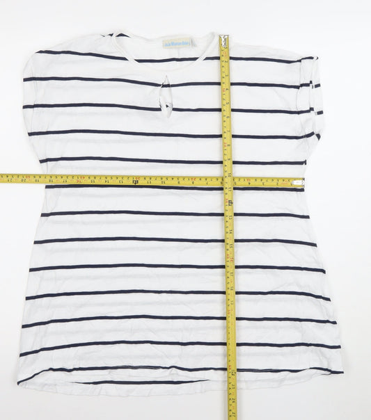 Womens UK Size M JoJo Maman Bébé White Basic T-Shirt