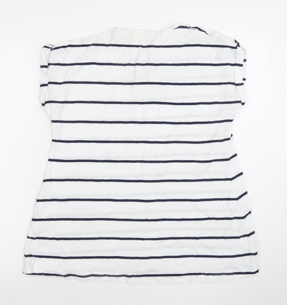 Womens UK Size M JoJo Maman Bébé White Basic T-Shirt