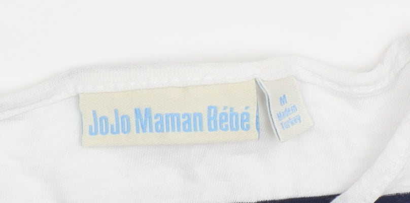 Womens UK Size M JoJo Maman Bébé White Basic T-Shirt