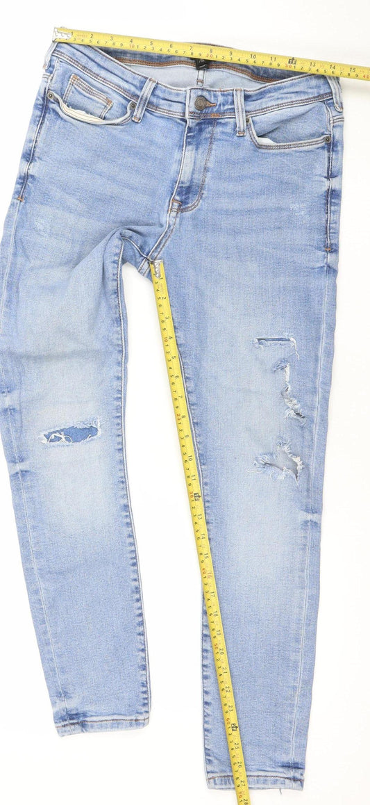 Mens UK Size 30 River Island Slim Fit Skinny Blue Jeans