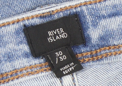 Mens UK Size 30 River Island Slim Fit Skinny Blue Jeans