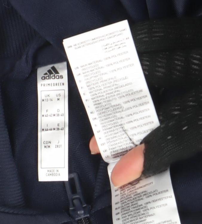Womens UK Size M adidas Blue Full Zip Sweatshirt