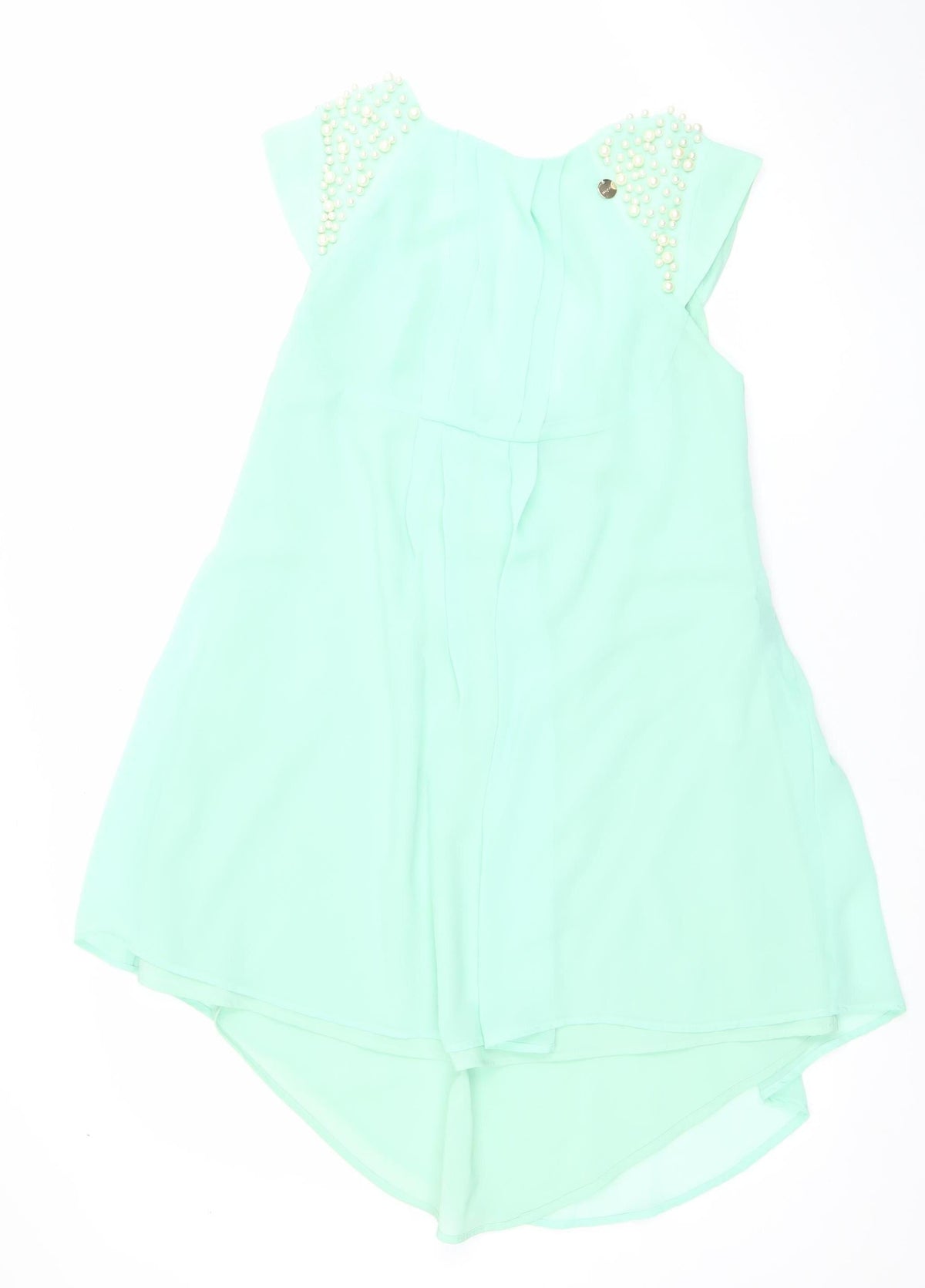 Womens UK Size L Mangano Green Tunic Blouse