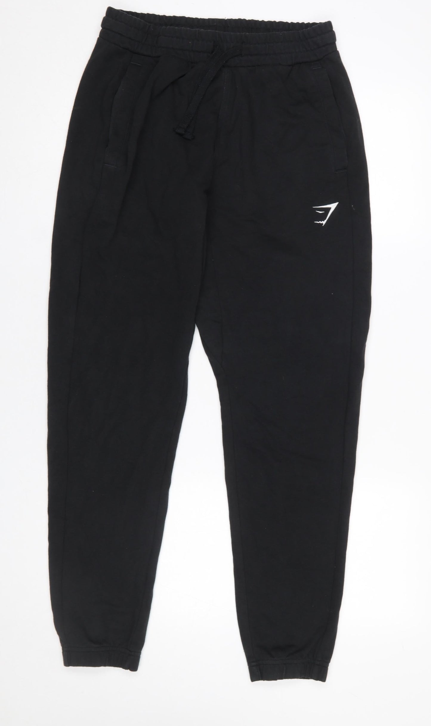 Womens UK Size S Gymshark Regular Fit Jogger Black Trousers