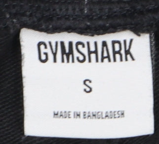 Womens UK Size S Gymshark Regular Fit Jogger Black Trousers