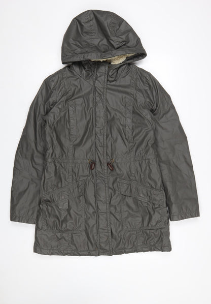 Womens UK Size 10 White Stuff Green Parka Coat