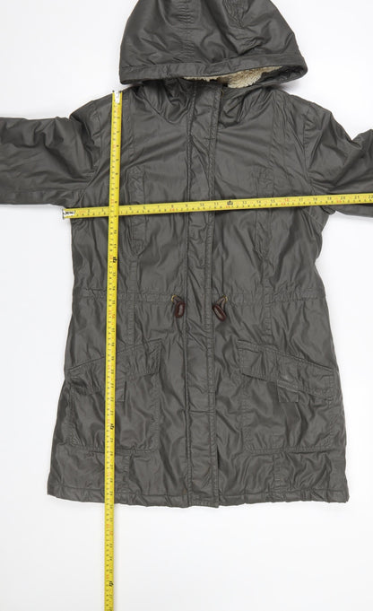 Womens UK Size 10 White Stuff Green Parka Coat