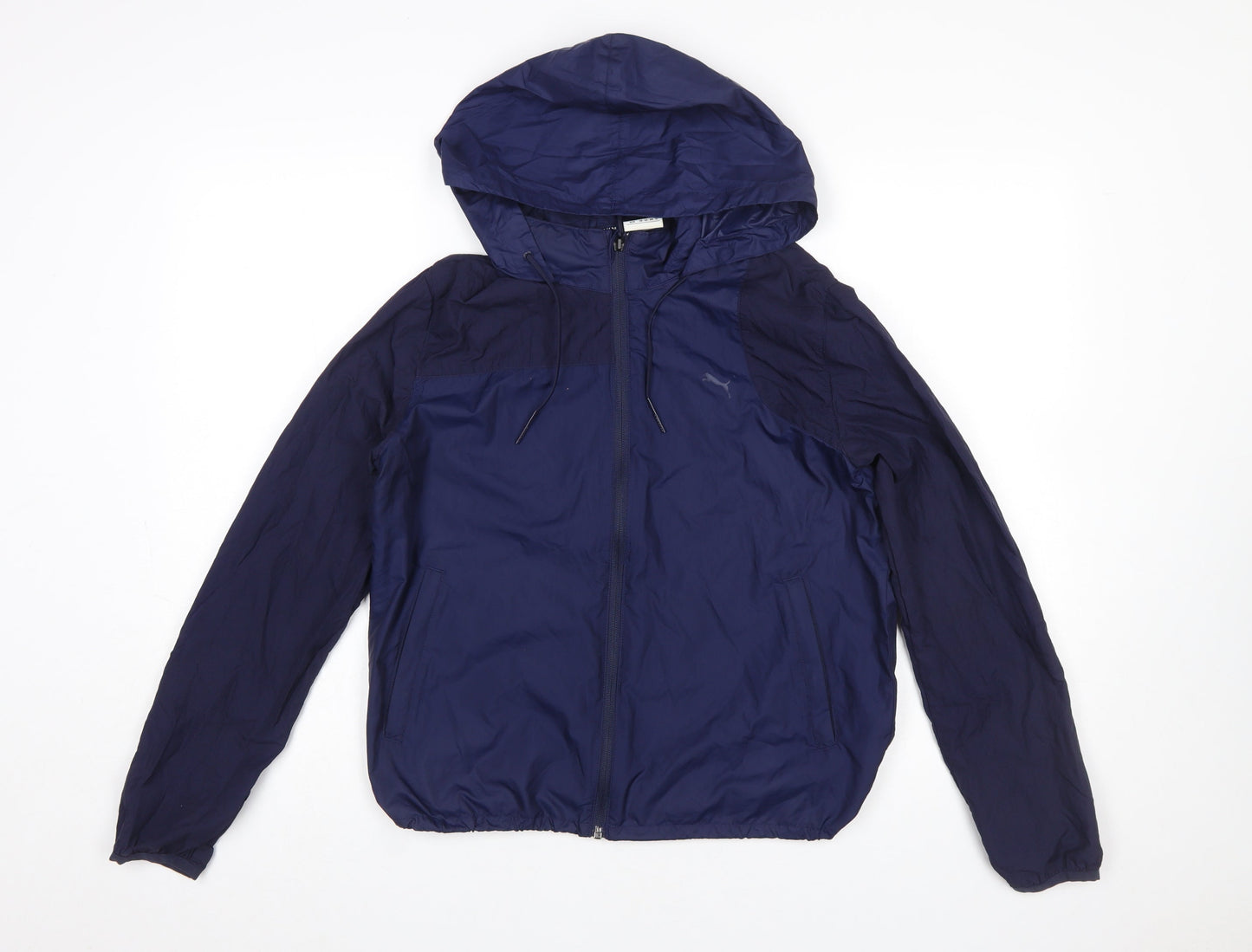 Mens UK Size M PUMA Blue Windbreaker Coat