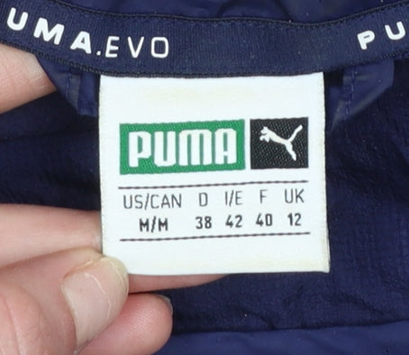 Mens UK Size M PUMA Blue Windbreaker Coat