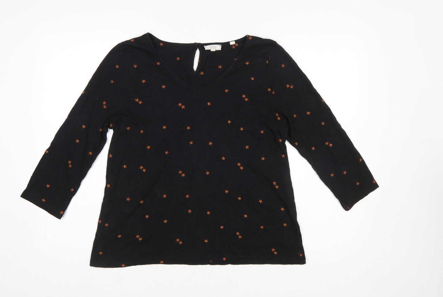 Womens UK Size 12 Fat Face Black Tunic Blouse