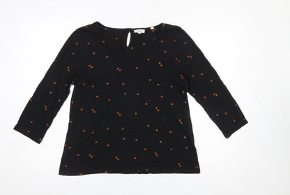 Womens UK Size 12 Fat Face Black Tunic Blouse