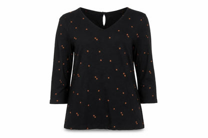 Womens UK Size 12 Fat Face Black Tunic Blouse