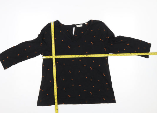 Womens UK Size 12 Fat Face Black Tunic Blouse