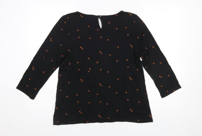 Womens UK Size 12 Fat Face Black Tunic Blouse