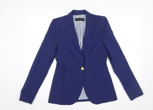 Womens UK Size XS Zara Regular Blue Blazer