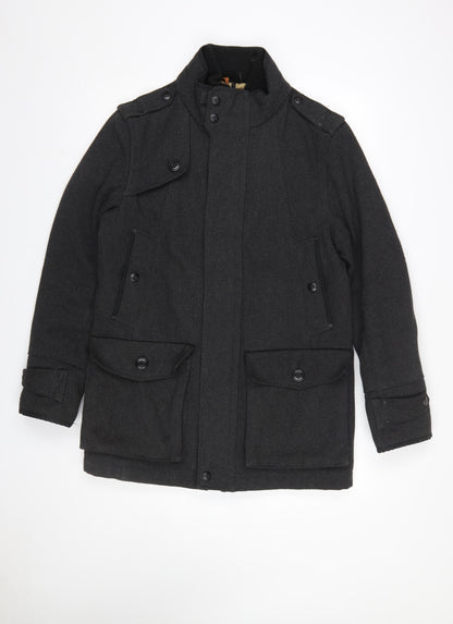 Mens UK Size M F.F.P. Black Military Jacket