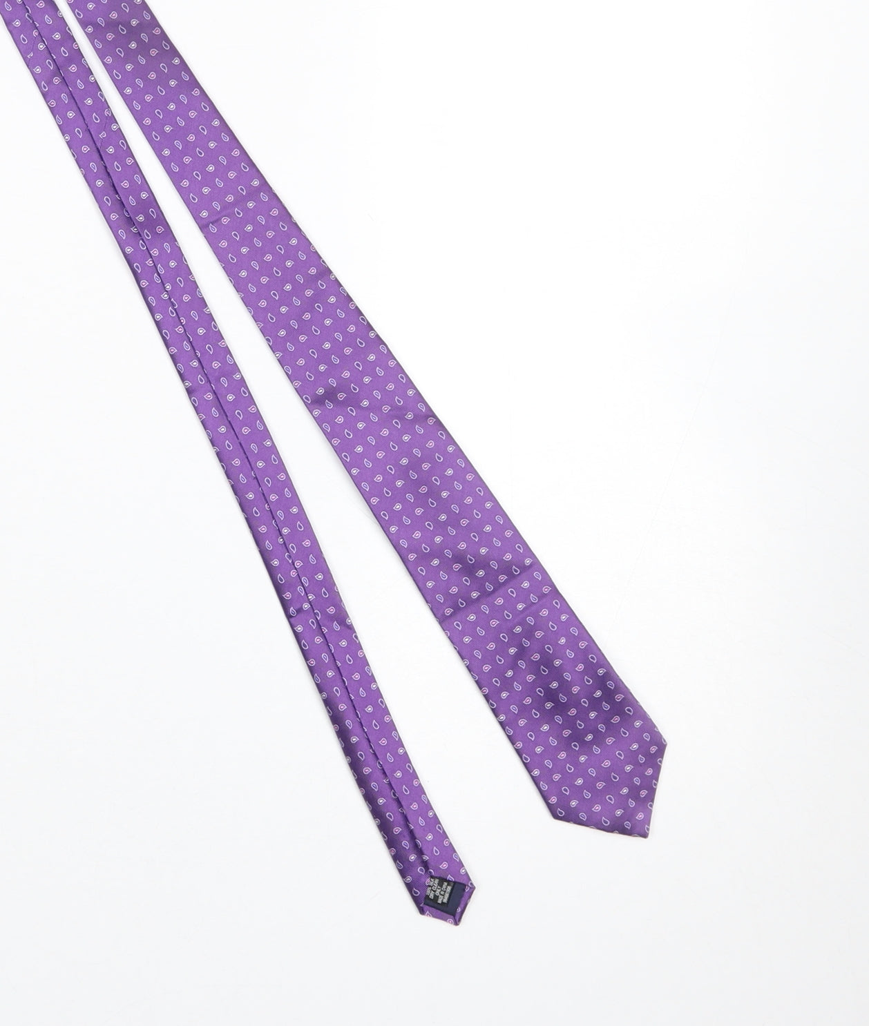 Mens Savoy Taylors Guild Purple Paisley 100% Silk Designer Tie