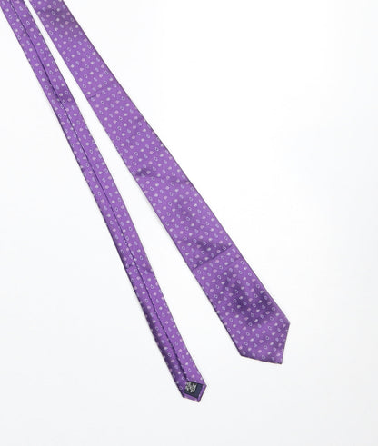 Mens Savoy Taylors Guild Purple Paisley 100% Silk Designer Tie