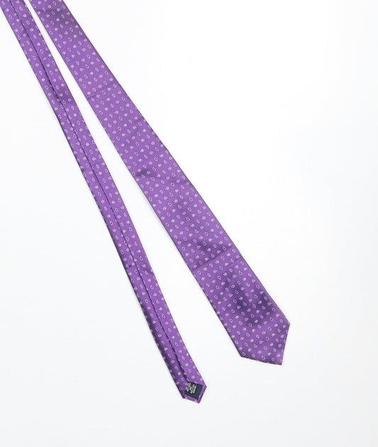 Mens Savoy Taylors Guild Purple Paisley 100% Silk Designer Tie