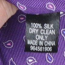Mens Savoy Taylors Guild Purple Paisley 100% Silk Designer Tie