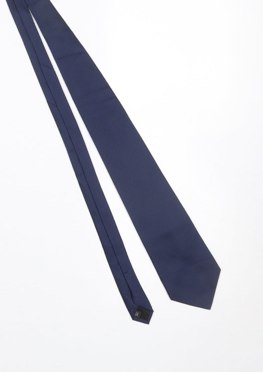 Mens Milltown Blue  100% Silk Slim Tie