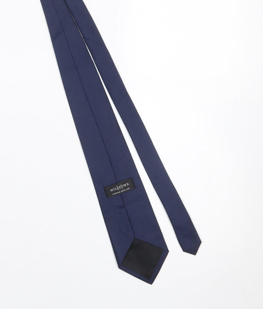 Mens Milltown Blue  100% Silk Slim Tie