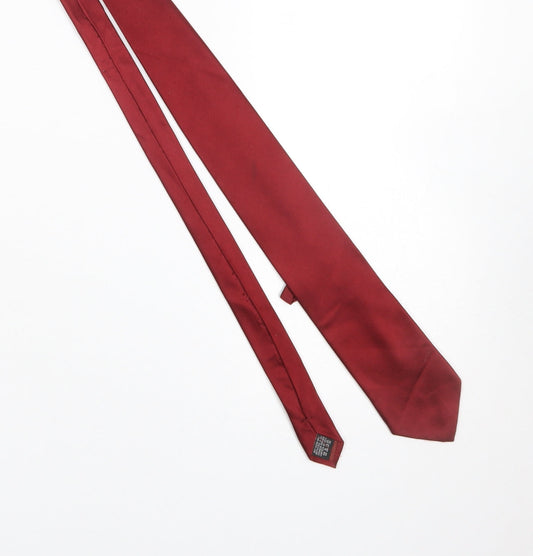 Mens Tie Rack Red  100% Silk Slim Tie