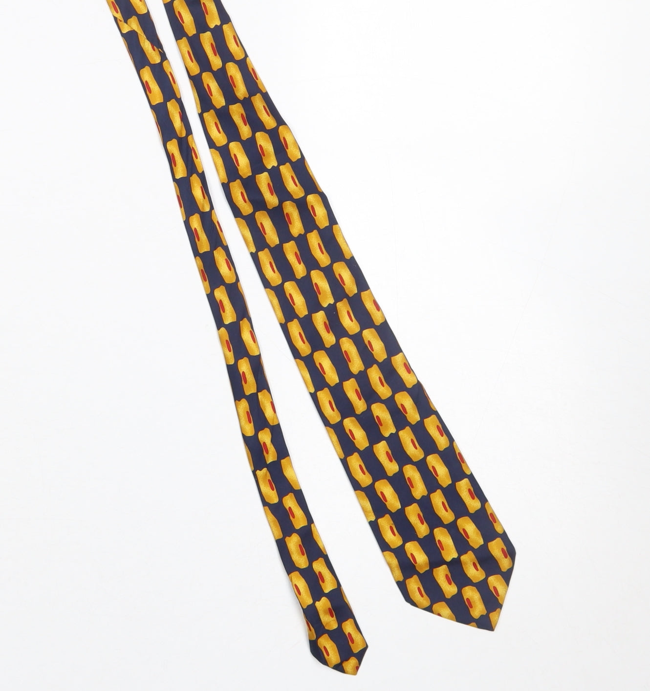 Mens Toni Valente Multicoloured Geometric 100% Silk Pointed Tie