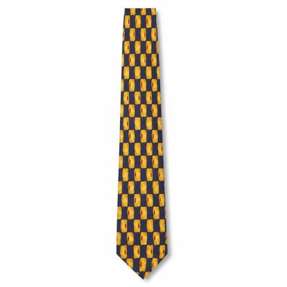 Mens Toni Valente Multicoloured Geometric 100% Silk Pointed Tie