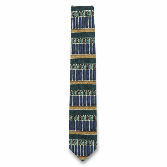 Mens Burton Menswear Blue Geometric 100% Polyester Pointed Tie