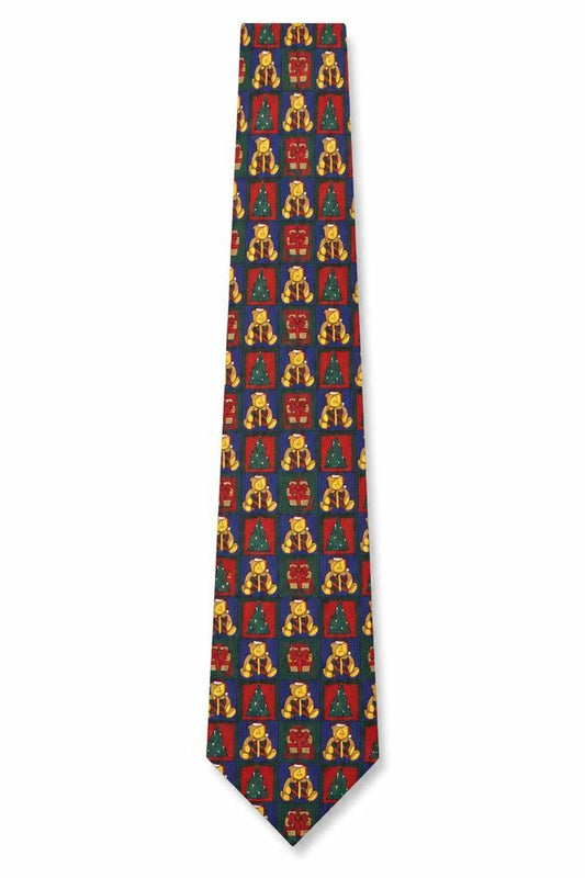 Havana Men's Multicoloured Christmas Teddy Bear Polyester Tie One Size