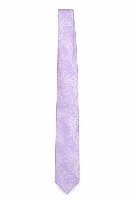 Mens Daniel Hechter Purple Paisley 100% Silk Slim Tie