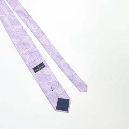Mens Daniel Hechter Purple Paisley 100% Silk Slim Tie