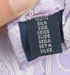 Mens Daniel Hechter Purple Paisley 100% Silk Slim Tie