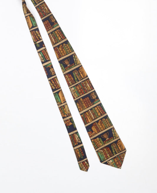 Mens Alynn Blue Geometric 100% Silk  Tie
