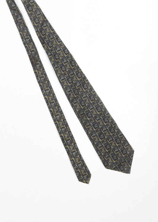 Mens House of Fraser Blue Plaids & Checks 100% Silk Designer Tie