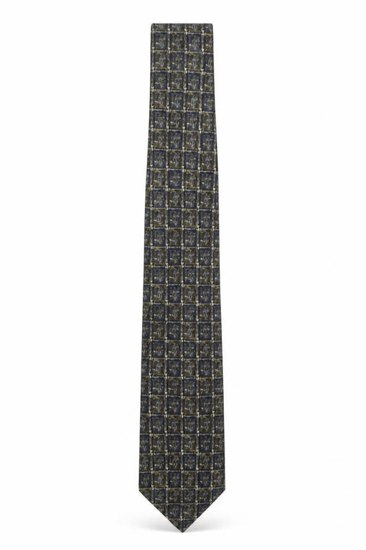 Mens House of Fraser Blue Plaids & Checks 100% Silk Designer Tie