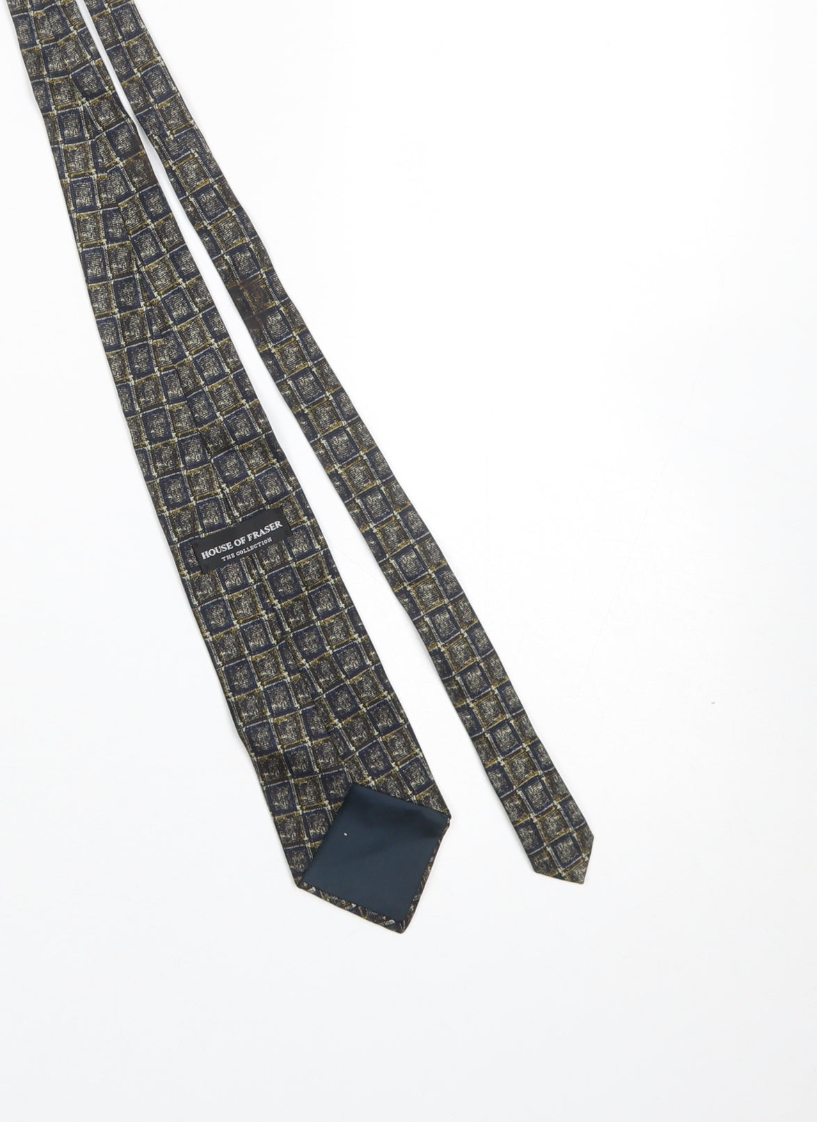 Mens House of Fraser Blue Plaids & Checks 100% Silk Designer Tie