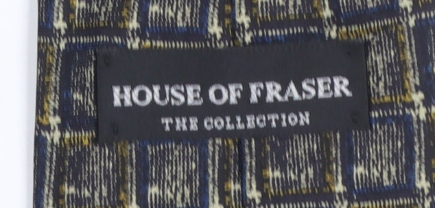 Mens House of Fraser Blue Plaids & Checks 100% Silk Designer Tie