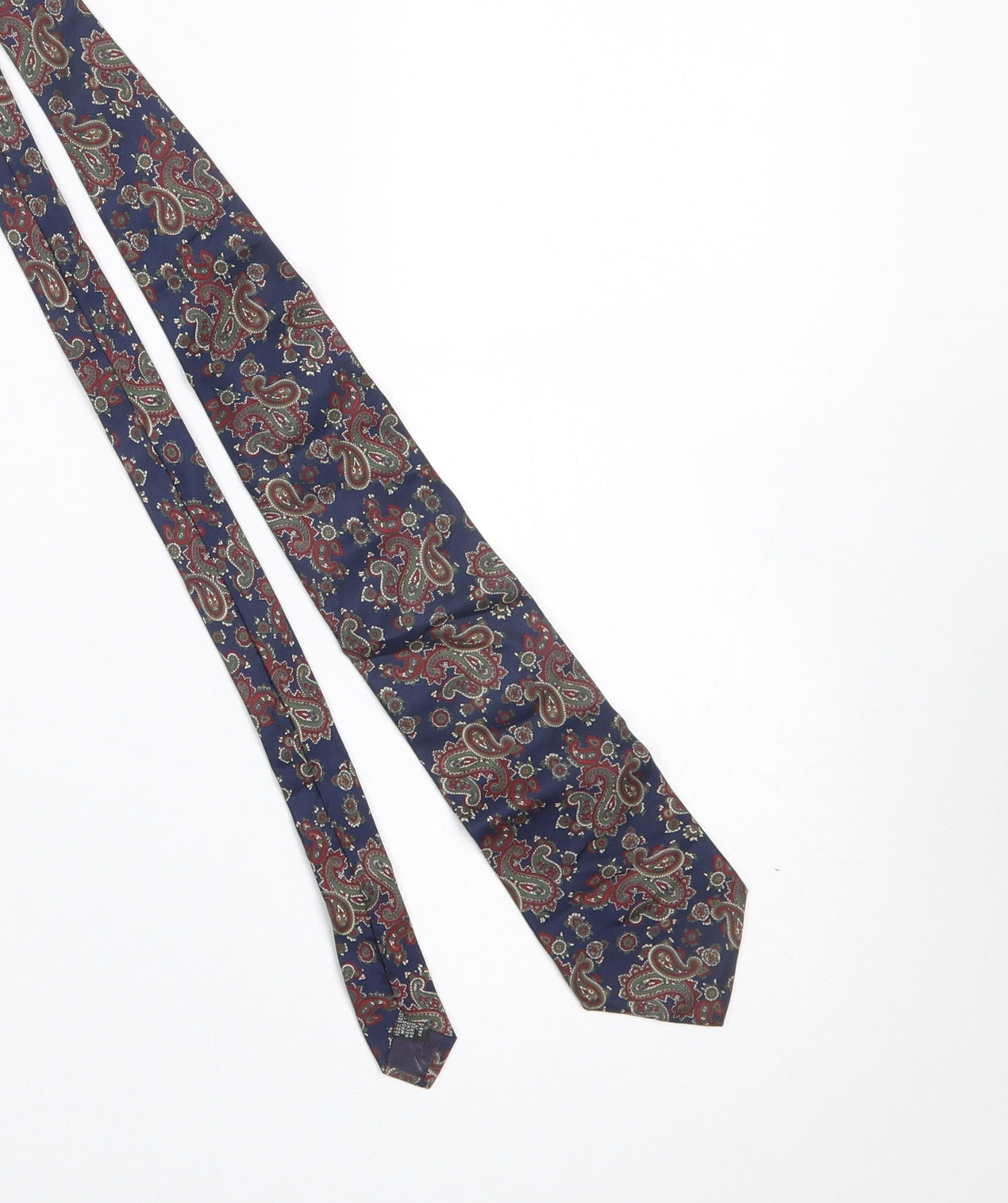 Mens The Windsor Collection Blue Paisley 100% Silk Designer Tie