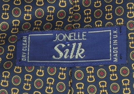 Mens Jonelle Brown Geometric 100% Silk Pointed Tie