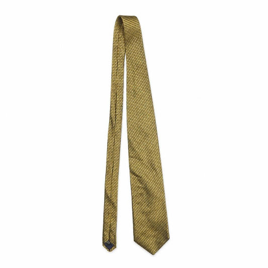 Mens The Savile Row Company Gold Geometric 100% Silk Designer Tie