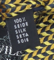 Mens The Savile Row Company Gold Geometric 100% Silk Designer Tie