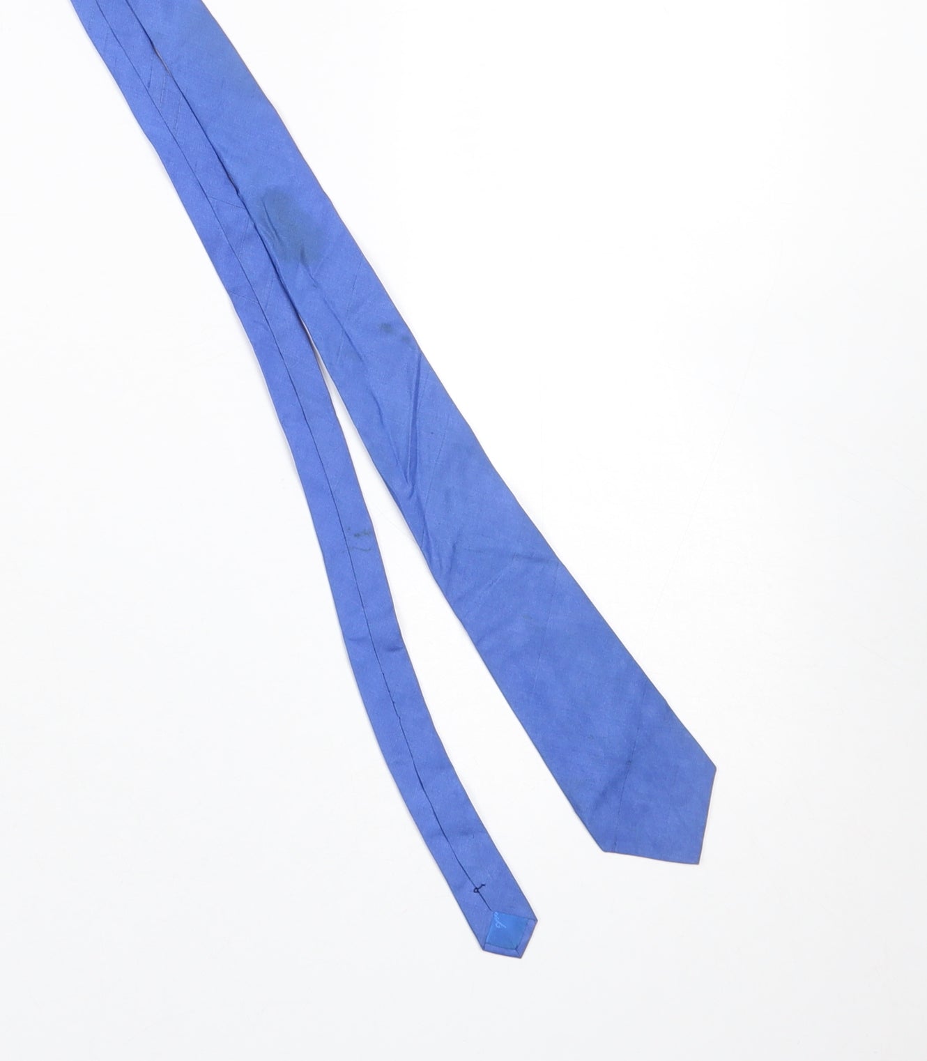 Mens La Scala for Tie Rack Blue  100% Silk Pointed Tie